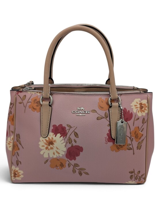 Coach Handbags - Coach Surrey Carryall Pink Peony Floral Purse Crossbody 2019 F72643 With COA
